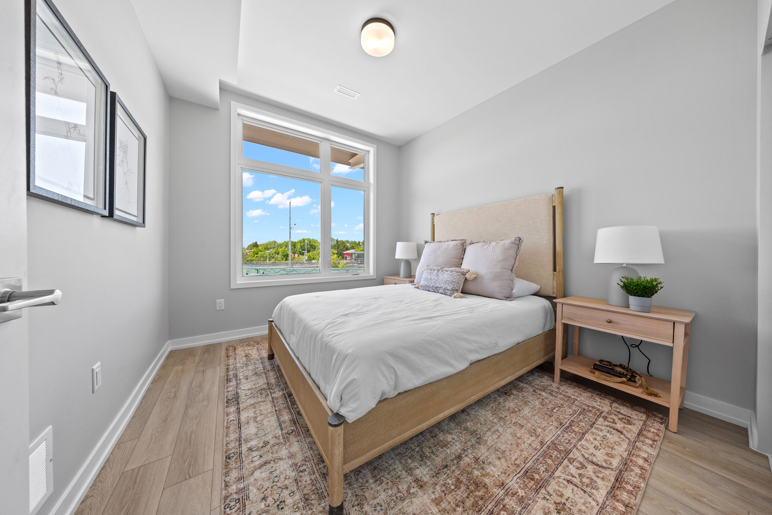 Primary bedroom with large window