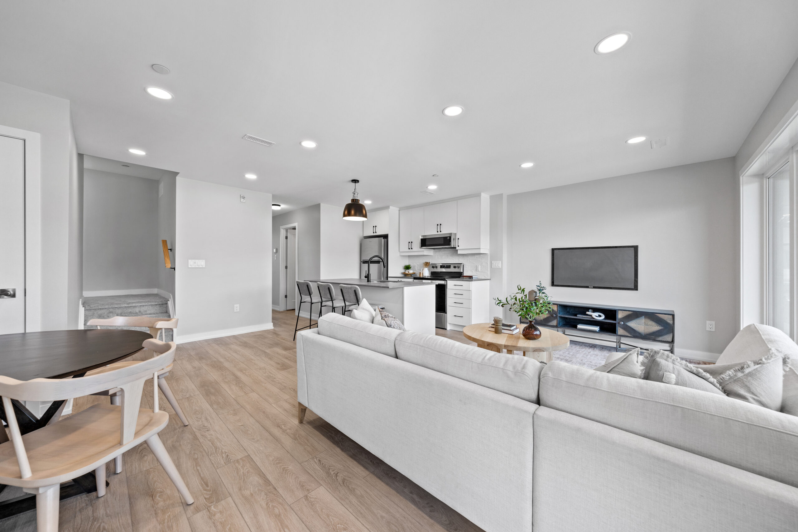 Loft kitchen and dining area